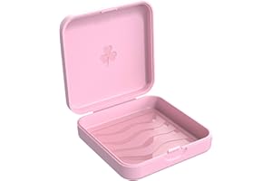 ARGOMAX Porta Apparecchio Denti, Scatola di immagazzinaggio per Dentiera, Scatola di Ritegno Custodie Ortodontiche, Scatola da Cornice del Dente, Paradenti e Conservazione di Protesi, 1 pezzi (Rosa)