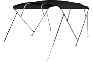 MiDMarine Premium Fabric Boat Bimini Top Canopy, 4 Bow, Multiple Colour & Size Option