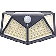 Saska Outdoor Solar Wall Light, 100LED/3 Modes 270° Lighting Angle Motion Sensor Security Lights, IP65 Waterproof Solar Po (1)
