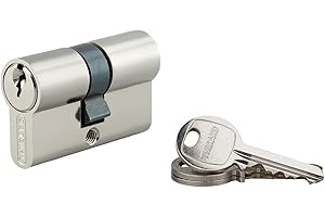 Cilindro europeo a doppia entrata SA 25x25mm, antisfilamento, nichel, 3 chiavi - THIRARD