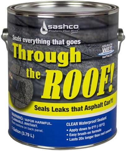 Sashco Through The Roof Sealant, Brush Grade, 1 Gallon Container, Clear (Pack of 1)
