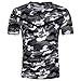 Produktbild Herren Casual Camouflage Bluse ,VENMO Drucken O Neck Pullover Kurzes T-Shirt Top Herren Sommer Hoodie Bluse Mode Kapuzen Herren Kurzarm Sports T-Shirt Slim Fit Hemd Oberteile Tank Tops (Gray, M(Asian M =EU S))