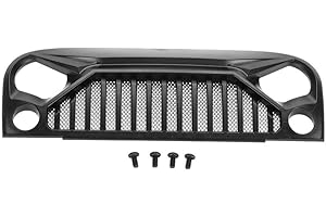 DILWE RC Crawler Cuerpo de la Parrilla, Plastico Cuerpo de la Parrilla del Coche RC con Tornillos para Jeep Wrangler Crawler RC 1:10 Car Accesorios Frontal Set
