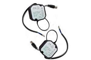 enterelettronics Kit 2 Alimentatore 12V Stabilizzato (1.5A) Caricatore Universale 18W IP67 per Telecamere Videosorveglianza Stagno con Cavi Alimentazione - (bianco e/o nero secondo disponibilità)