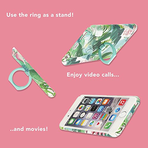 iPhone 6 6S Custodia con anello di NALIA, Ring-Case Rigida 360 Gradi Protettiva Rotazione per Cellulare, Motivo Cover Protezione Bumper Sottile per Telefono Apple iPhone 6S 6, Designs:Flamingo