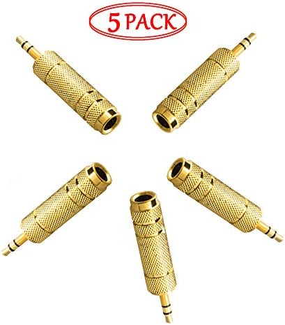 Headphone Adapters, MACTISICAL Audio Adapter 3.5mm to 6.35mm Stereo Converter Male to Female Gold Plated Jack Plug