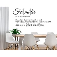 *NEU* Wandaufkleber/Wandtattoo/Wandsticker ***FAMILIE - Definition*** (Größen.- und Farbauswahl)