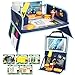 Produktbild Knietablett Kinder, Kinderreisetisch, Kinder Reisetisch mit Doppelfunktion, Autositz-Rückenprotektor, Multifunktionaler Kinderspieltisch mit Transparenter Zeichenfolie + 5 Zeichenpapier + 6 Buntstifte