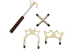 YINETTECH 4pcs Queue de Billard avec Tête de Pont Support Rétractable Queue de Billard Amovible Bâton Forme Différente Accessoire Queue de Billard