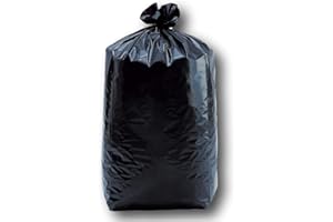 LE PLUS DE L'ENTRETIEN 100 sacs poubelle basse densité 150 Litres 50u noir renforcé ultra résistant qualité professionnel certifié norme Européenne type lien dans le soufflet anti-fuite idéal pour la maison ou extérieur