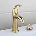 Produktbild LONGCHL Badezimmer Waschbecken Wasserhahn New Stream Spray Goldene Messing Deck Berg Wasserhahn Einzigen Griff Waschbecken Torneira Cozinha Mixer Wasserhahn