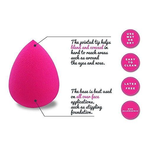 CINEEN 4 Stück professionellen Zahnbürste Pinselset zahnbürstendesign pinsel Make Up Pinsel Set Lippenpinsel Puder Pinsel Make up Tool + Make-up Schwamm - 7