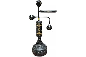 Viper Boxing Speed Punch Bag with 360° Rotating Dodge Bar & Three Speedballs – Adjustable Height Reaction Target for Boxing, Kickboxing, MMA & UFC | Full-Body Workout | UK Seller