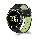 CARDMOE V9 Smartwatch mit Kamera, Herzfrequenz-Monitor, SIM-Karte, Bluetooth, Armbanduhr, Sport, Fitness, Schrittzähler, Smart Band für Android iOS