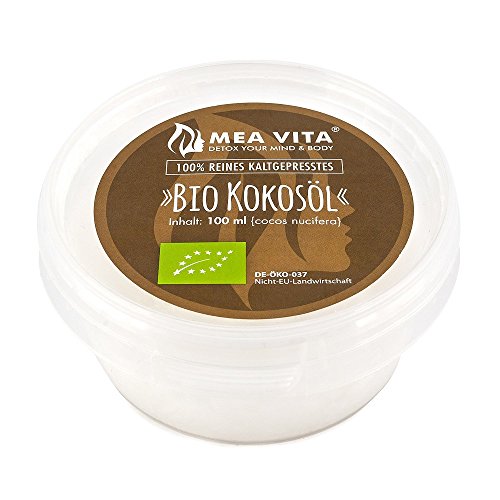 MeaVita Kokosöl, nativ - 100% reines Öl, ÖKoP zertifiziert, 1er Pack (1 x 100g)