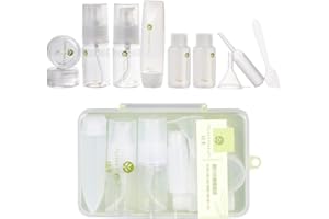 Sbomi 11 Stück Reiseflaschen Set, Auslaufsicher Reise Container Portable Travel Zubehör für Shampoo, Toilettenartikel, Lotion, Conditioner Duschgel Solar-Öl-Creme (Grün)