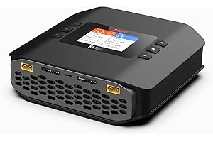 ISDT K4 Lipo Balance Ladegerät,Dual Port 1~8S 400~600W x 2 AC/DC Intelligentes Smart Batterie Multi-Ladegerät mit Entlader für Boot/-Flugzeug/Drohne/Airsoft/Modellbau