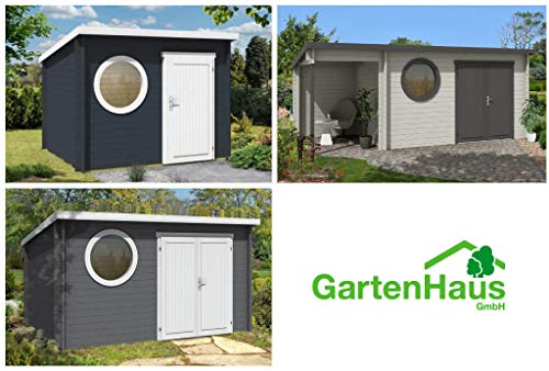 CARLSSON Modernes Holz Gartenhaus Maria-Rondo mit Boden ...