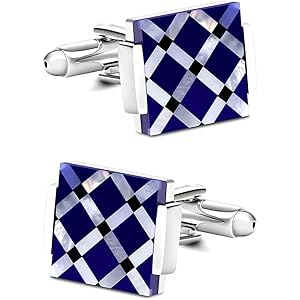 Yellow Chimes Cufflinks for Men Stainless Steel Formal Multicolor Silver-Plated Cufflinks for Men and Boy\'s