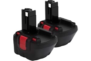 2PCS Exmate 12V 3.5Ah Batería para Bosch BAT139 BAT046 BAT049 BAT120 2607335249 2607335261 2607335262 2607335683 2607335692, Ni-MH Batería de repuesto