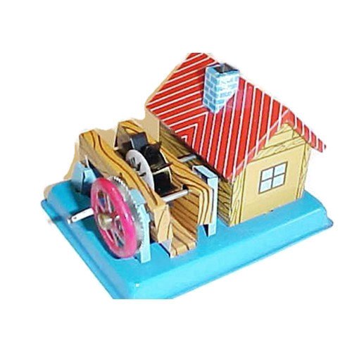 Juguete Vintage de Hojalata Casita con Noria - Coleccionista