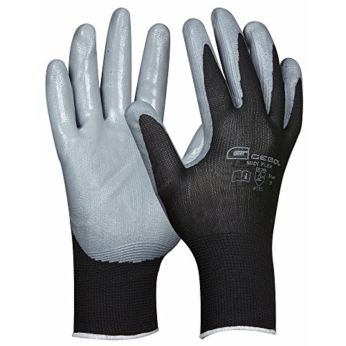 Preisvergleich Produktbild Arbeitshandschuh MIDI FLEX / Größe 10 (XL) / grau / schwarz
