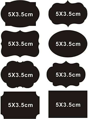Xiaoqing Multi Shape Chalkboard Labels - Fantastic For Labeling Jars - 8 Pcs 2.0inch *1.4inch