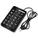 Produktbild Nummernblock, SOWTECH Tragbare Schlanke Mini Nummernblock / Numeric Keypad Numpad Ergonomic USB 23 Tasten Numerische Ziffernblock Anzahl Externer Tastatur-Pad für Windows Desktop PC Laptop - Schwarz