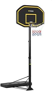Gymrex Gr Bs11 Basketball Hoop With Stand 200 305 Cm Height Adjustable 2 Wheels Weatherproof Ring Diameter 45 Cm Base Fillable Basketball Stand Basketball System Amazon De Sports Outdoors