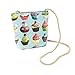 Produktbild Schultertasche / Umhängebeutel aus Gobelin, mit Kordel, CUPCAKES, blau, 20 x 19 x 4 cm - Handarbeit, MADE IN GERMANY - Gobelin Tasche / Handtasche - faminova