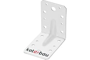 KOTARBAU® Soporte de esquina en L, 90x90x65 mm, Soporte de carga pesada de acero inoxidable, Conector de ángulo recto de unión de 90 grados, Escuadras reforzadas metálicas para vigas de madera