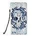 Price comparison product image Huawei P30 Pro Case, PU Leather 3D Bling Glitter Diamond Wallet Phone Case Flip Shockproof Shell Slim Fit Protective Cover for Huawei P30 Pro with Card Holder Magnetic Closure Stand - Cloud Skull