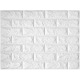 UKAB DEKOR Kendinden Yapışkanlı Beyaz Esnek K&ouml;p&uuml;k Tuğla Desen Duvar Paneli 50x50 cm (0,25 m&sup2;) Beyaz 50 x 50
