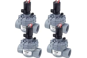 Suinga Pack 4 Electrovalvula de Riego Irritrol 2400MT 1" 24V 32mm para programadores de riego electricos, gris