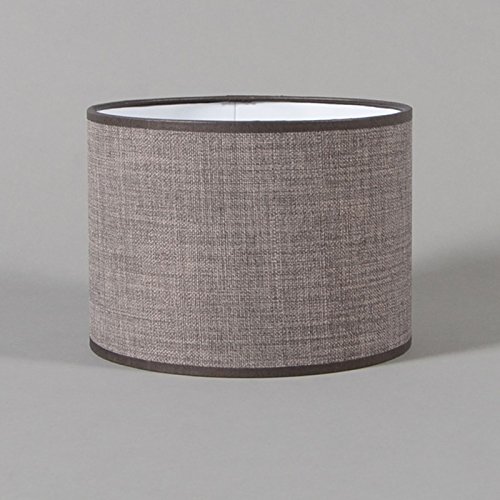 QAZQA Landhaus / Vintage / Rustikal / Modern / Polyester Lampenschirm 20/20/15 braun-grau , Rund gerade Schirm Pendelleuchte, Schirm Stehleuchte, - 3