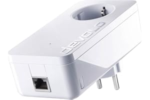 ‎DEVOLO devolo LAN Powerline Adapter, dLAN 1200+ Erweiterungsadapter -bis zu 1.200 Mbit/s, ideal für Home Office, 1x LAN Anschluss, LAN Steckdose, weiß