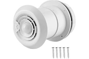 EVGATSAUTO Takluftventil, 12 V takfläkt 5 000 varv/min LED lufttak ventilationsgaller rund för campare husbil resa släpvagn