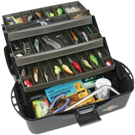 Tackle XL 3-Tray Tackle Box, Black/Dark Gray