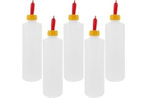 Cabilock 400ml Livestock Feeding Bottle 5pcs Small Animal Milk Lambs Feeder for Puppy Pet Dog Cat Calf