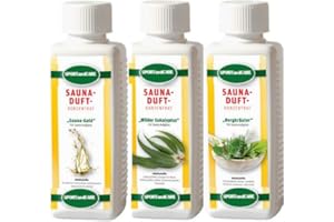Saunaaufguss Tradition - Sauna Gold, Eukalyptus, Bergkräuter (3x250ml) von Finnsa