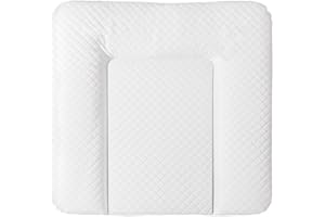 Ceba Baby® Wickelauflage - weiche Wickelunterlage - Baby Wickeltischauflage - 75x72 cm - Abwaschbar - OEKO-TEX® Standard 100 - Made in EU - Weiß - 75 x 72 cm