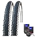 Produktbild Set: 2 x Schwalbe Rapid Rob White Stripes MTB Reifen 27,5x2.25 + Schwalbe Schläuche Autoventil