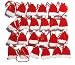 Produktbild Adventskalender mit 24 Miniklammern mit Filz Weihnachtsmütze in Rot Weiss Advent Weihnachten Adventskette 180cm