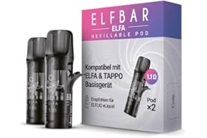 ELF BAR Elfbar ELFA Leer Pods zum nachfüllen Refillable Pods Selbstbefüllbar - 2 Stück pro Packung je 2ml - ohne Nikotin - ohne Liquid