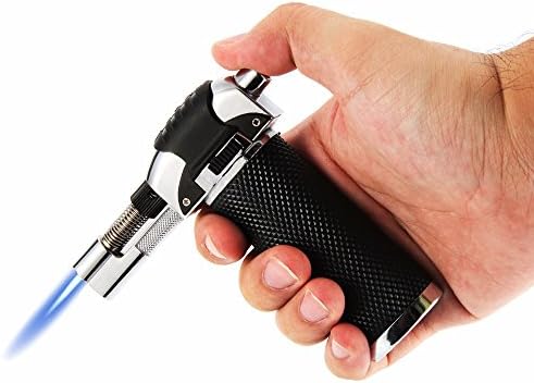 Ammiy®Butane Gas Mini Blow Lighter Lighter Kitchen Cooking Torch Outdoor Barbecue Welding Brazing Reusable Tools With Box Gift lighter without fuel