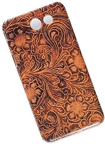 Slim Case for Samsung Galaxy J3 (2017 USA Version - J327), Emerge, Eclipse, Prime. Tooled Leather Look.