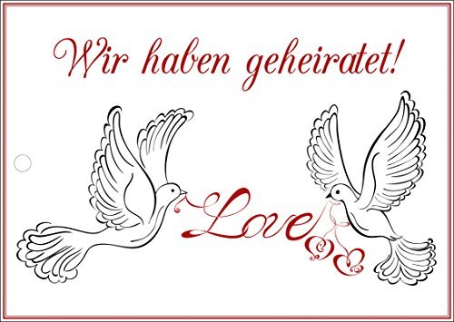 100 elegante Ballonflugkarten (Set 04) für die Hochzeit / Luftballon Postkarten von EDITION COLIBRI - umweltfreundlich, da klimaneutral gedruckt