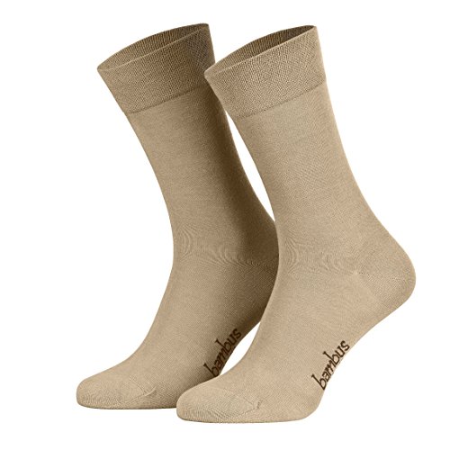 Piarini Bambus - 6 pares de calcetines sin elástico - Beige - 43-46