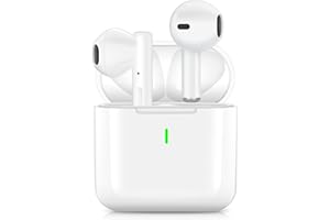 VIIMI Auriculares Inalambricos, Auriculares Bluetooth 5.1 HiFi Estéreo con Cancelación de Ruido, Incorporado HD Micrófono, IPX7 Impermeables, Reproducción de 35H Control Tactil, Blanco Pro