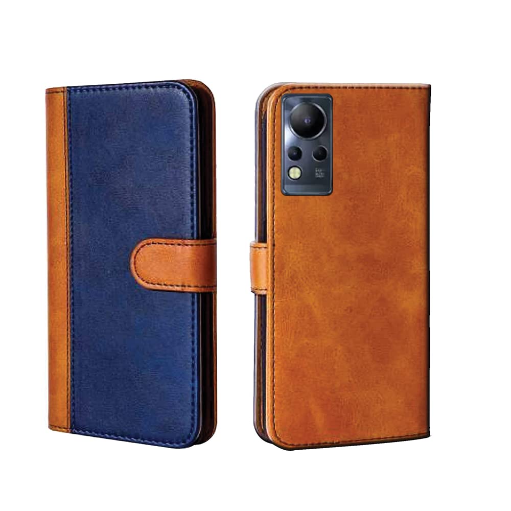 Inktree Infinix Note 12 Flip Case | Premium Leather Finish Flip Cover | with Card Pockets | Wallet Stand | Flip Cover for Infinix Note 12 Beige